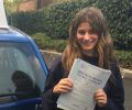 Jasmine with Driving test pass certificate